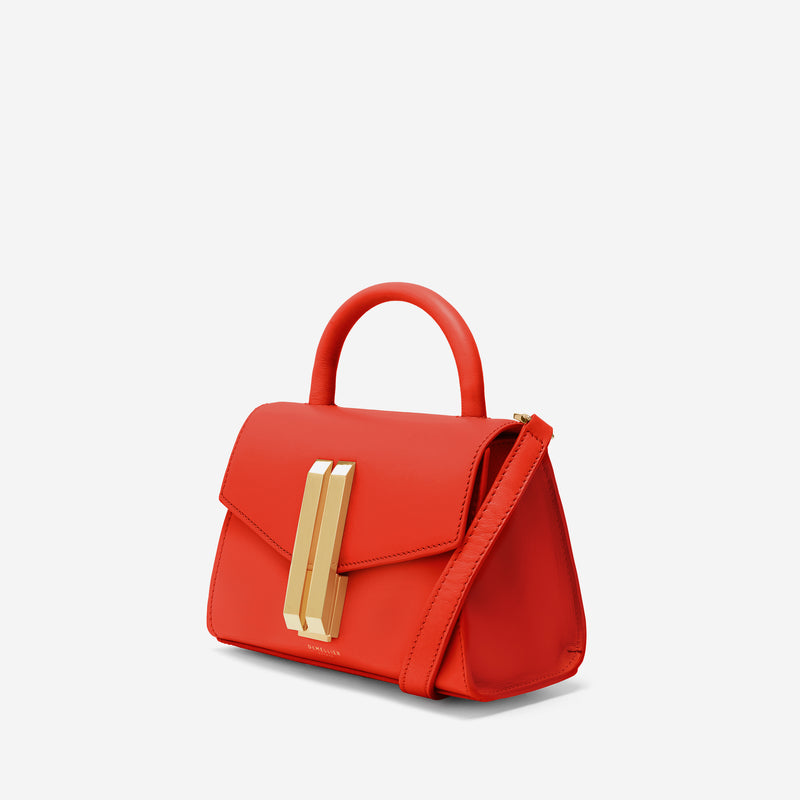 Demellier | The Nano Montreal | Poppy Red Smooth - Click Image to Close