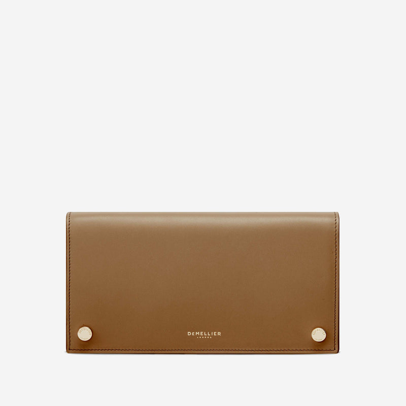 Demellier | The Andros Wallet | Deep Toffee Smooth