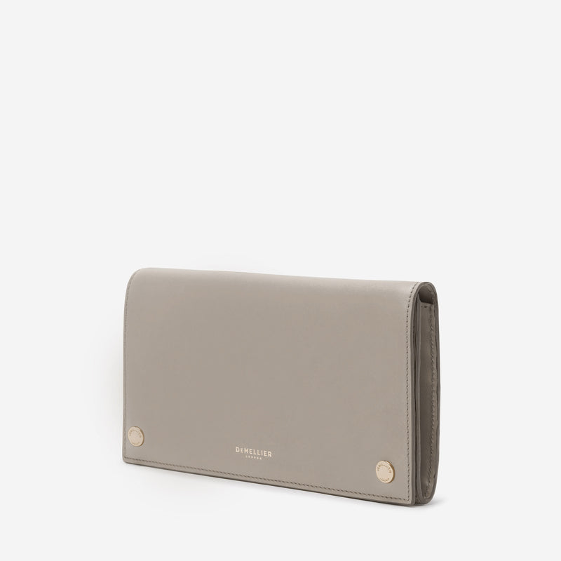 Demellier | The Andros Wallet | Taupe Smooth