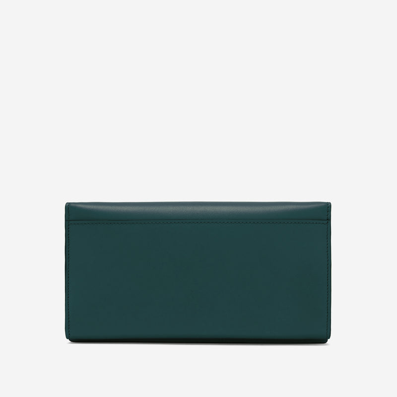 Demellier | The Andros Wallet | Teal Smooth