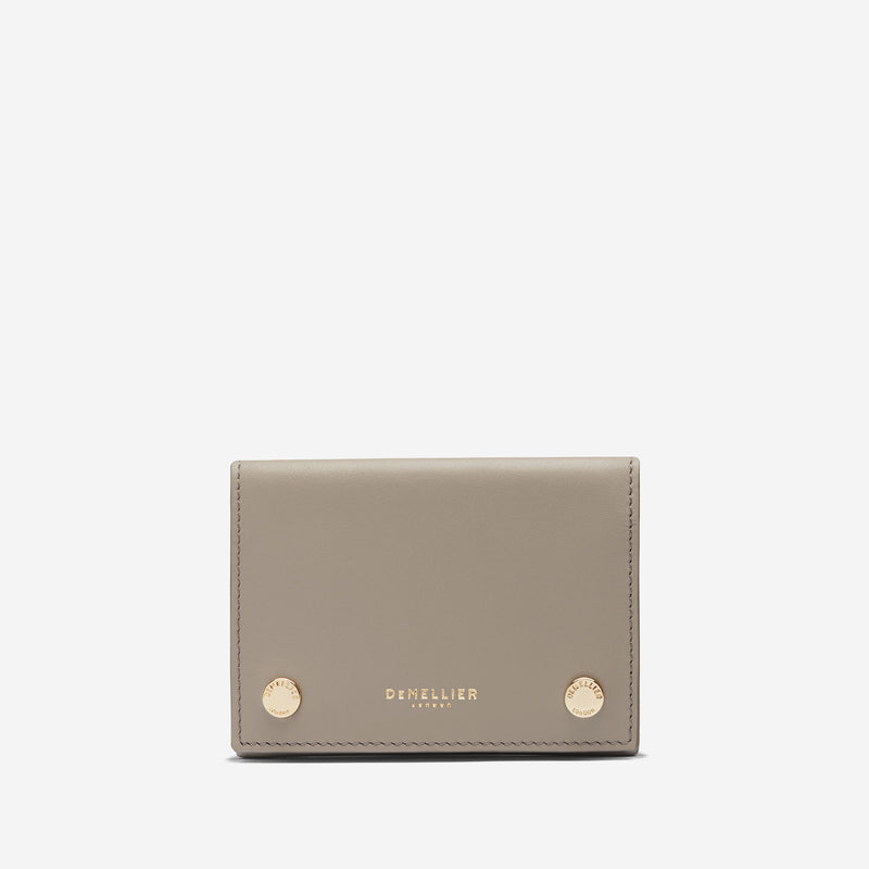 Demellier | The Milos Card Holder | Taupe Smooth