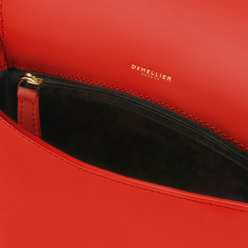 Demellier | The Small Vancouver | Poppy Red Smooth