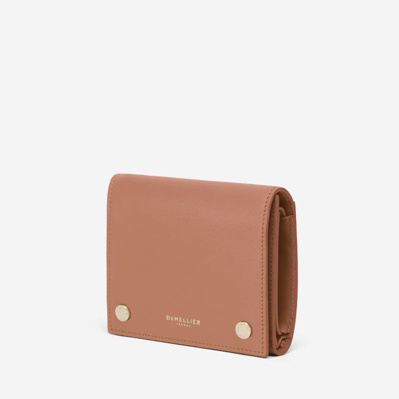 Demellier | The Midi Andros Wallet | Coral Smooth