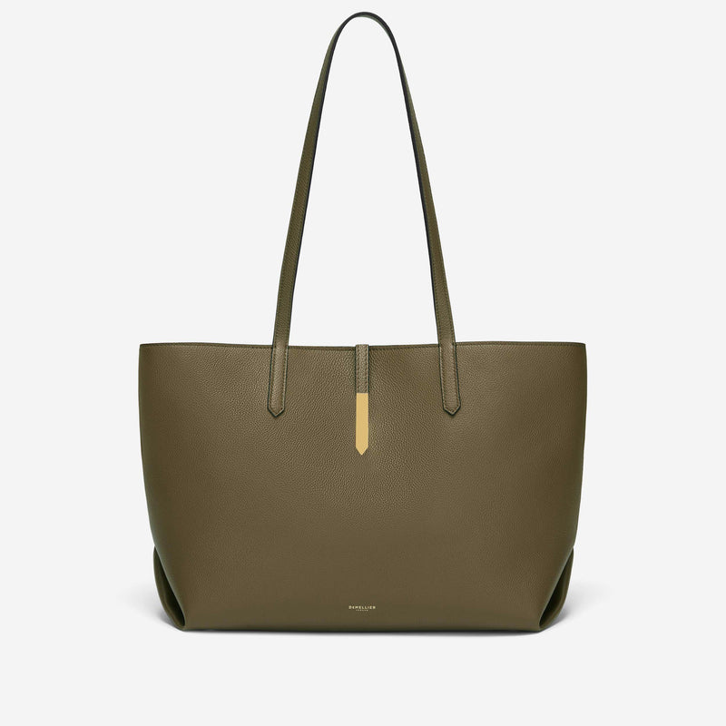 Demellier | The Tokyo Tote | Olive Small Grain