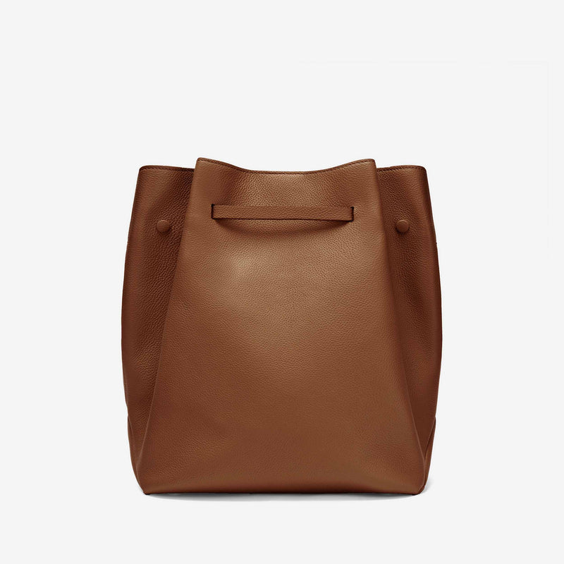Demellier | The New York Large Bucket | Tan Small Grain - Click Image to Close