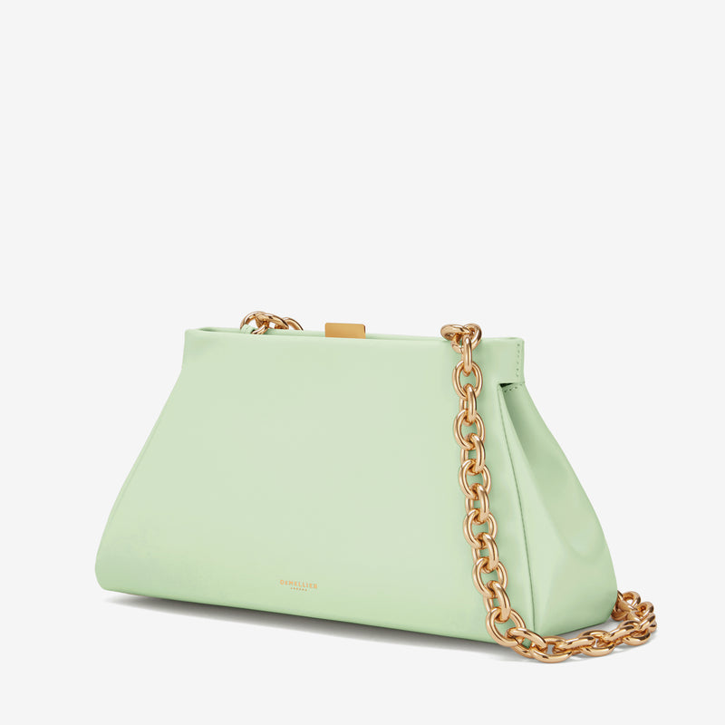 Demellier | The Cannes | Mint Smooth With Chunky Chain